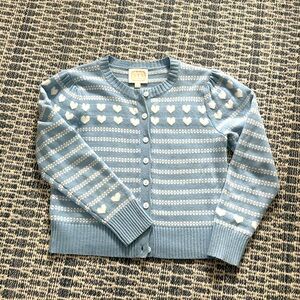 Adorable blue Sail to Sable Heart Cardigan Sz M